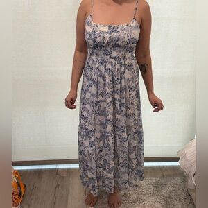 Socialite Ivory white/ blue dress with subtle sparkle